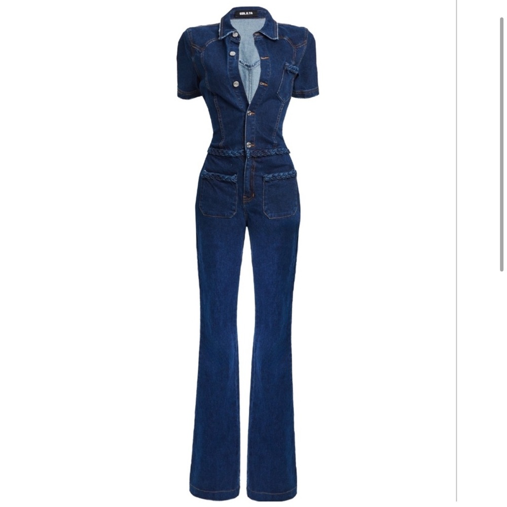 SER.O.YA Dark Blue Denim Jumpsuit